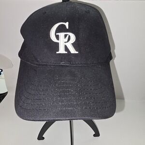 Colorado Rockies MLB Black Cap Denver Mattress Co SGA Adjustable Embroidered